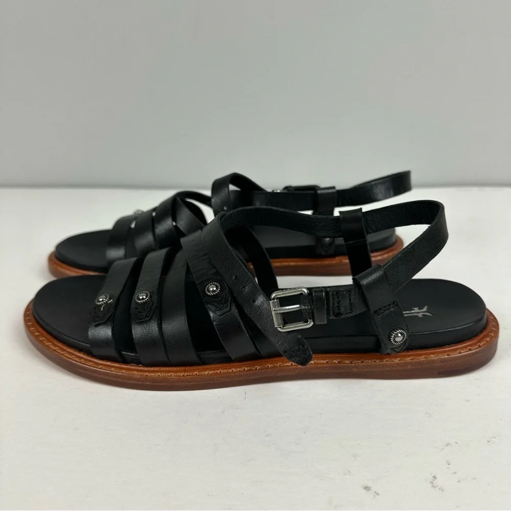 Frye Black and Brown Women's Sandals - Picture 3 of 10